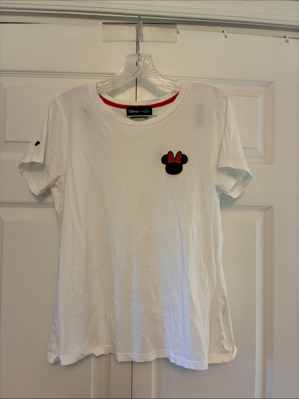 kate spade White Tee with Black Minnie Patch and Red Bow